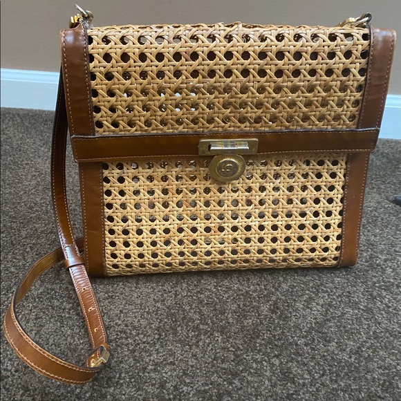 FONTANA DI TREBBIA Handbags - 🇮🇹 Made in Italy Beige & Brown Straw Shoulder Bag 🇮🇹